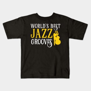 Jazz Theme With Bass Player Kids T-Shirt